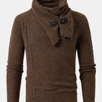 Detachable Scarf Neck Sweater