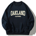 Oakland Print Crew Neck Relaxed Sweatshirt