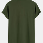 3 Pieces Basic Cotton Arc Hem T-Shirts