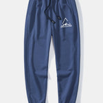 Triangle Mountain Print Relax Fit Hoodie & Jogging Pants