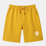 Rose Print Mid Length Shorts