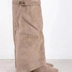 HARRIET | WOMEN'S LEATHER THIGH-HIGH BOOTS WITH BUCKLE
