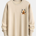 Graffiti Smiley Bear Print Relax Fit Sweatshirt