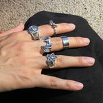 Vintage animal metal ring 5Pcs /set