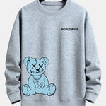 Worldwide Bear Print Relax Fit Sweatshirt