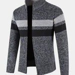 Striped Zip Up Sweater