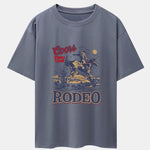 Western Cowboy Print Drop Shoulder Oversize T-Shirt