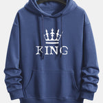 King Crown Print Relax Fit Hoodie & Jogging Pants