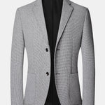Wool Look Fine Check Blazer