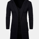 Long Line Hooded Knitted Cardigan