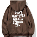 Slogan Back Print Hoodie