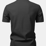 Textured Mock Neck T-Shirt