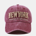 New York Embroidery Cotton Baseball Cap
