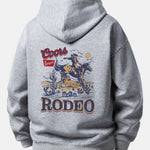 Western Cowboy Back Print Relax Fit Hoodie