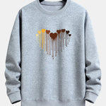Dissolving Heart Print Relax Fit Sweatshirt