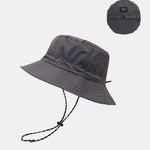 Stowable Quick-drying Bucket Hat With Chin Strap