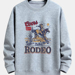 Western Cowboy Print Relax Fit Sweatshirt