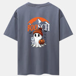 BOOSCH Beer Ghost Print Drop Shoulder Oversize T-Shirt