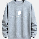 Spooky Season Ghost Print Relax Fit Sweatshirt