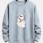 BOO JEE Ghost Print Relax Fit Sweatshirt