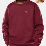 Blessed Print Teddy Fleece Lined Sweatshirt
