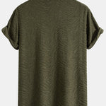 Animal Texture Terry Cuban Shirt & Straight Leg Linen Pants
