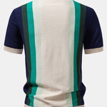 Striped Knitted Polo Shirt & Slim Fit Tapered Trousers