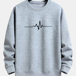 Heartbeat Print Relax Fit Sweatshirt