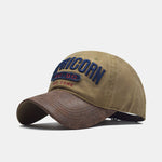 Capricorn Embroidery Washed Distressed Baseball Cap