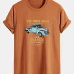 Regular Fit Classic Car Print Cotton T-Shirt