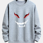 Horror Face Print Relax Fit Sweatshirt