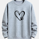 Heart Paw Print Relax Fit Sweatshirt