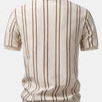 Striped Knitted Polo Shirt