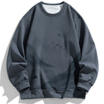 Ink Landscape Print Crew Neck Sweatshirt