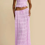 Passion and Romance Pleated Back Elastic Straps Adjustable Halter Tank
