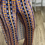 Retro Print Casual Split Top Two-Piece Set