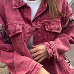 Vintage Patchwork Loose Pocket Denim Jacket