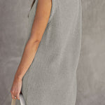 Casual Solid Slit O Neck A Line Dresses