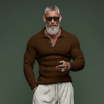 Men's Classic Casual Tough Style Polo Collar Slim Sweater