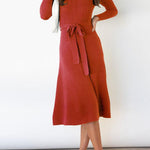 Bubble Long-sleeved Knitted Mid-length Dress