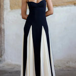 Timeless Elegance Panelled Tulle A-line Slip Maxi Dress