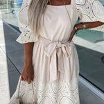 Loose Lace Hollow Long Skirt