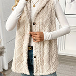 Rhea ��� Hooded Knit Button Vest