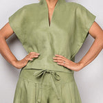 Batwing Sleeves Loose Solid Color Split-Joint V-Neck Blouses&Shirts Tops