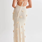 Flowers for Every Occasion Crochet Back Lace-up Maxi Dress