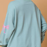 Bowknot Sequined Casual Loose Long Sleeve Sweatshirt