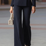 Loose Wide Leg Striped Pants Suits Bottoms Trousers
