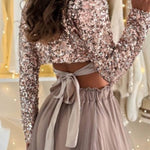 GLIMMER gold&silver sequin blouse