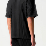 BLACK PLEATED SUMMER SET