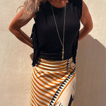 Margovil Solid Sleeveless Tassel Tank Top